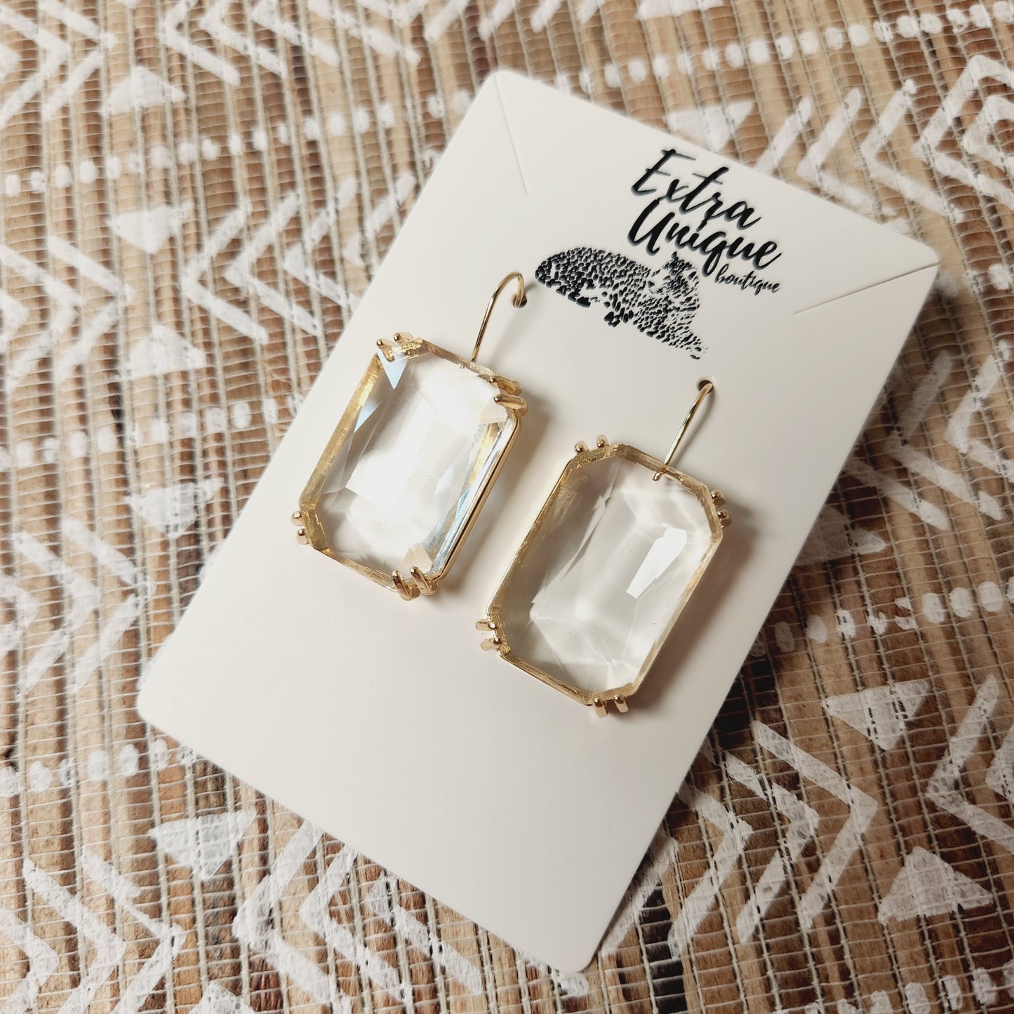 Transparent Square Acrylic Drop Dangle Earrings