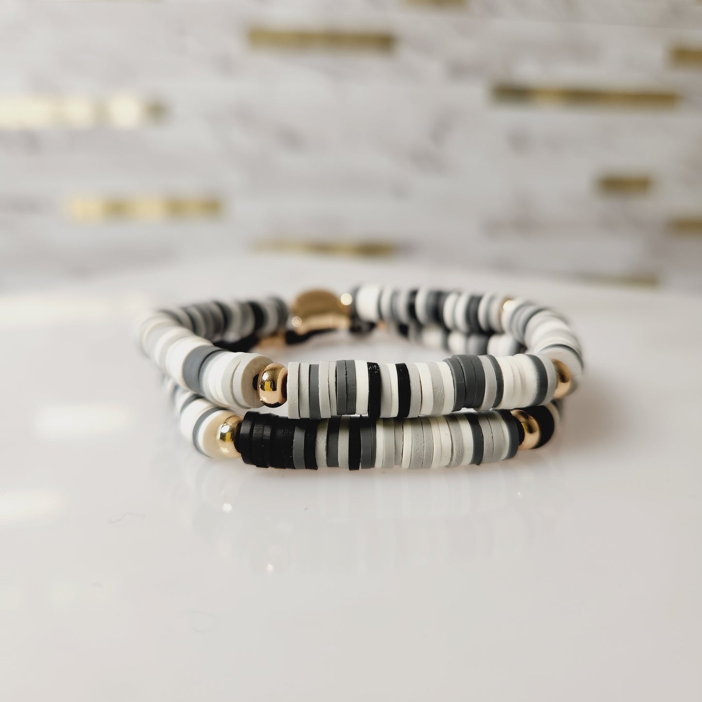 Stretchy Cat Mom Bracelet Set