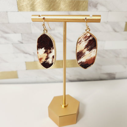 Genuine Leather Western Cowhide Earrings