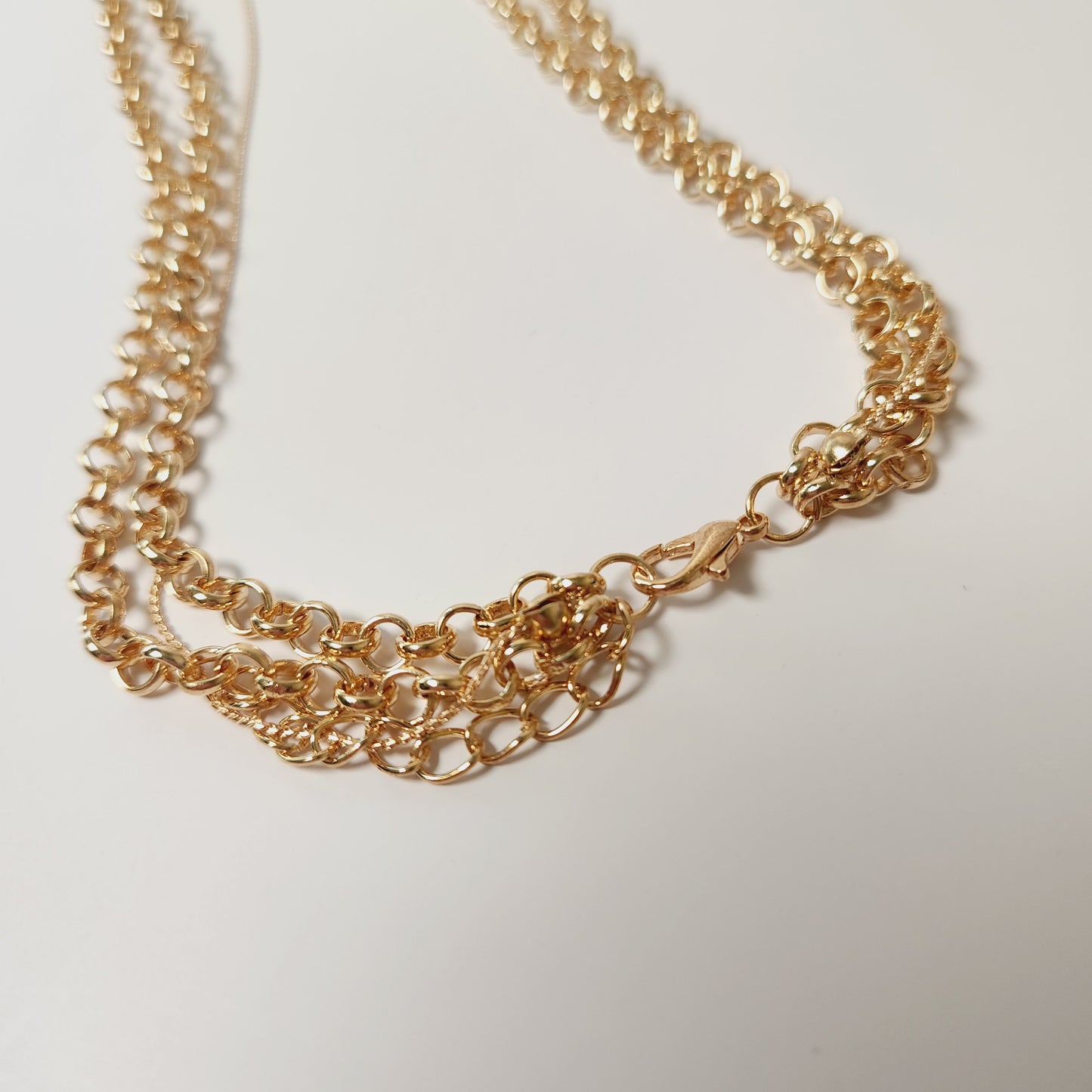 Goldtone Heart Necklace and Earring Set