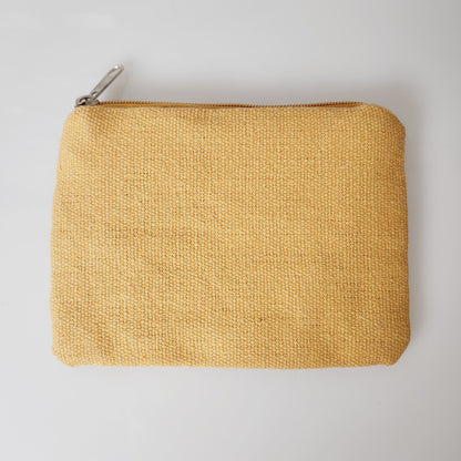 Tiger Gold and Black Seed Bead Coin Purse Zipper Bag