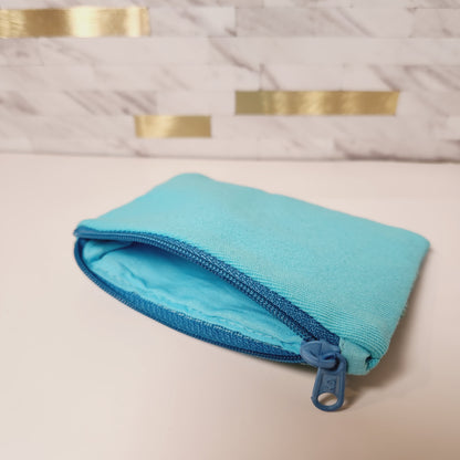 Let's Go Girls Turquoise Seed Bead Coin Purse Zipper Bag