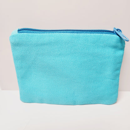 Let's Go Girls Turquoise Seed Bead Coin Purse Zipper Bag