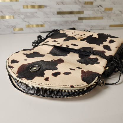 Western Fringe Cowhide Crossbody
